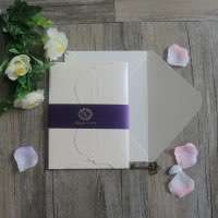 Transparent Acrylic Invitation Card with Ivory Pocket Simple Style Invitation 